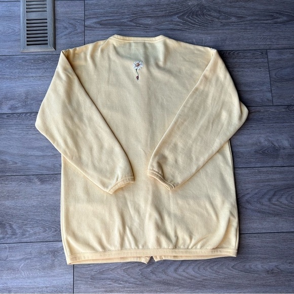 Vintage Y2K Thunderbird Floral Print Soft Fleece Lining  Long Length Cardigan - Picture 13 of 16